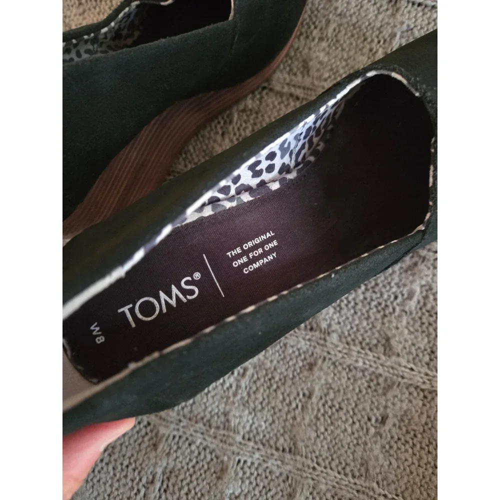 Toms black suede
